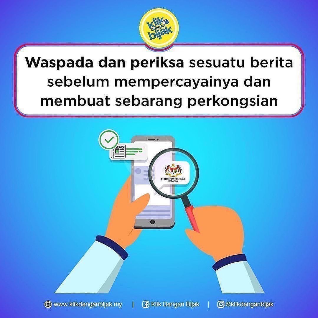 Waspada dan periksa sesuatu berita terlebih dahulu