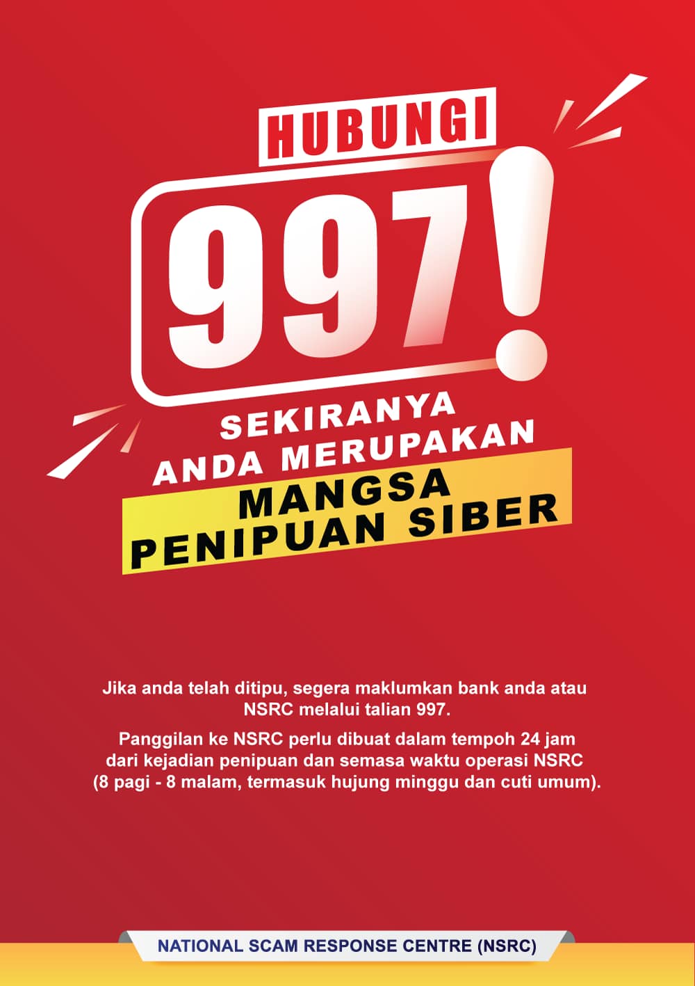 Hubungi 997 Jenayah Siber